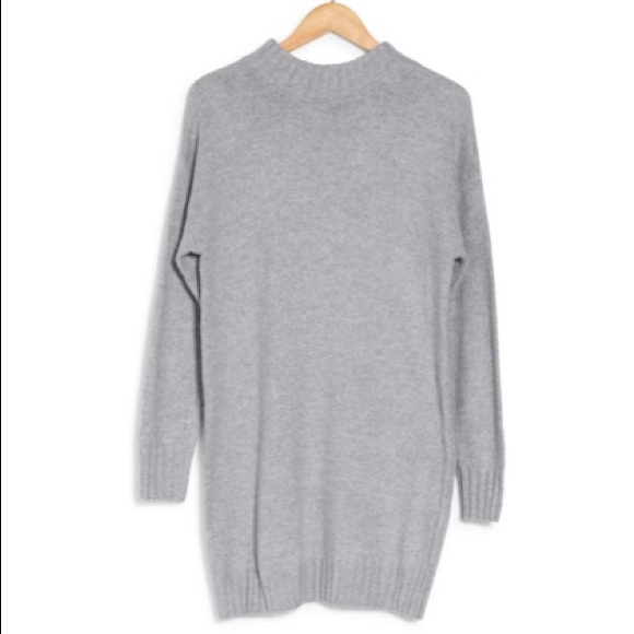 ABOUND Mock Neck Sweater Dress Gray Size Large - Picture 1 of 11